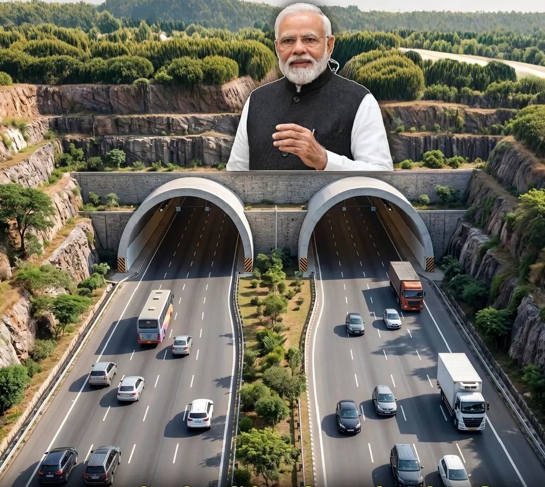 देश की पहली 8-लेन ट्विन ट्यूब सुरंग राजस्थान के कोटा में निर्माणाधीन है, जो दिल्ली-मुंबई एक्सप्रेसवे का हिस्सा है